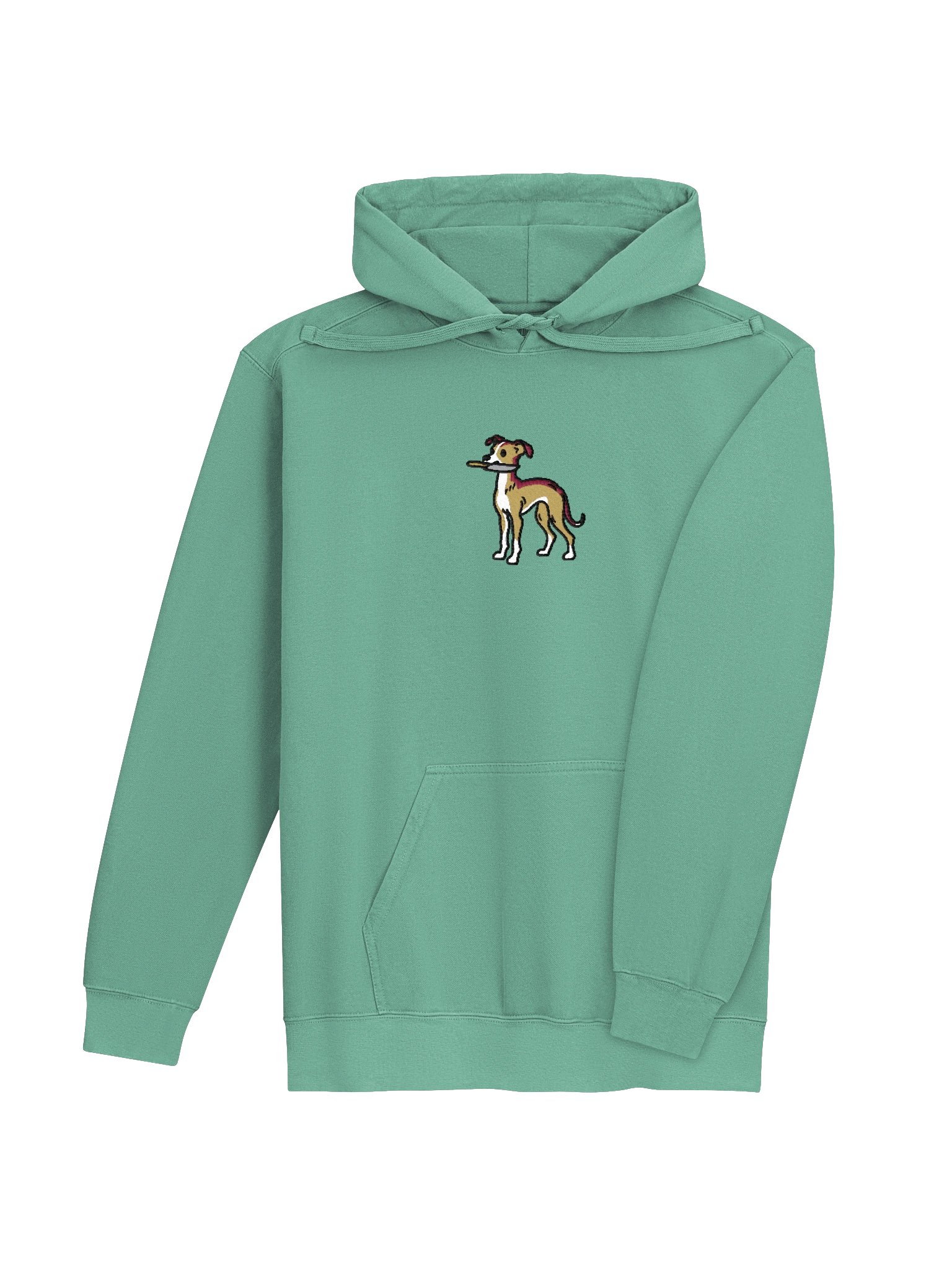 Funny Chibi-Style Italian Greyhound(Sable & White) Embroidered Premium Hoodie product image (44)