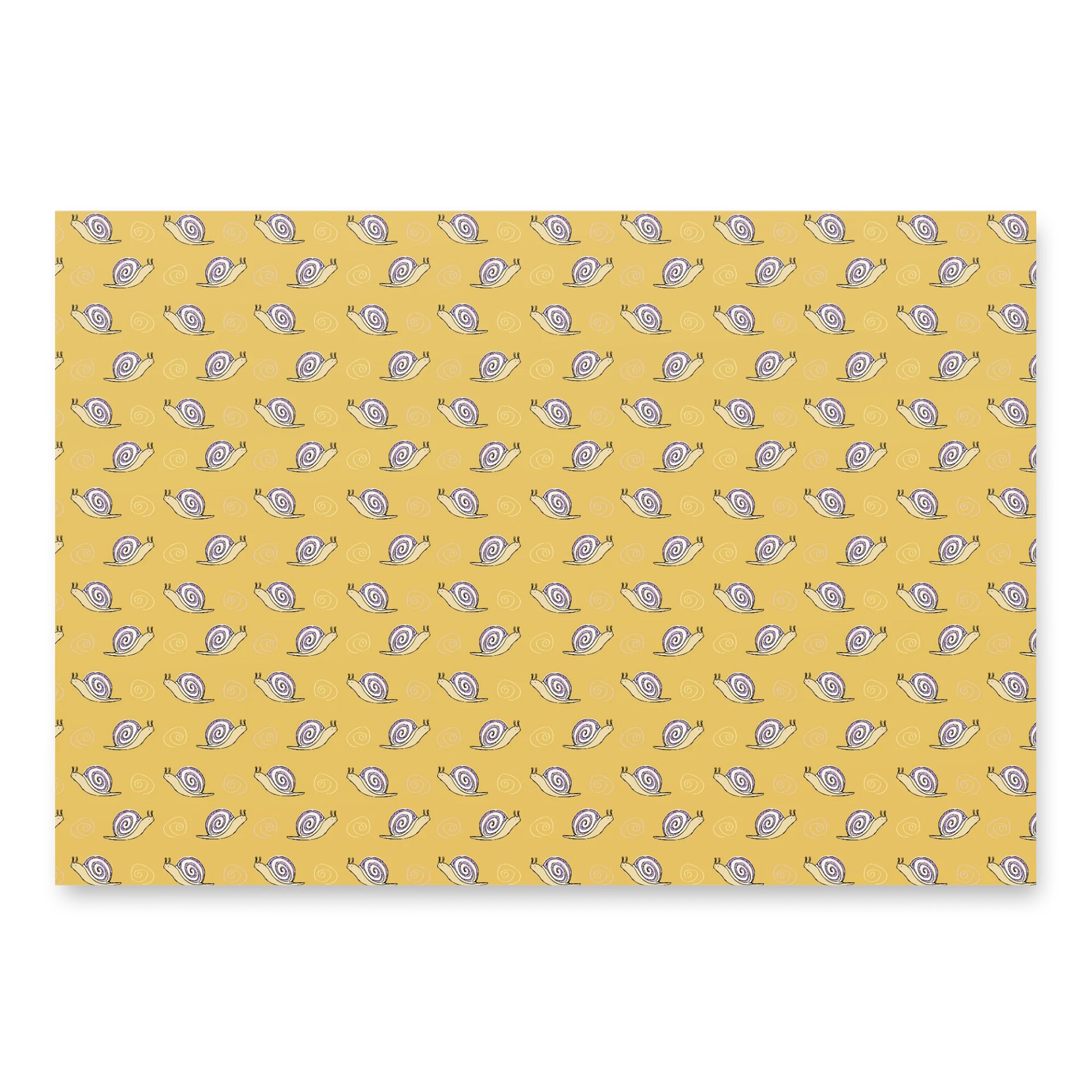 Snails Doodle Wrapping Paper in Yellow, 3 Pack product image (3)