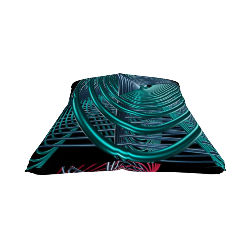 Oscilloscopic Dance 2+3 - Lissajous Figures Mathematical Art Pillow product image (5)