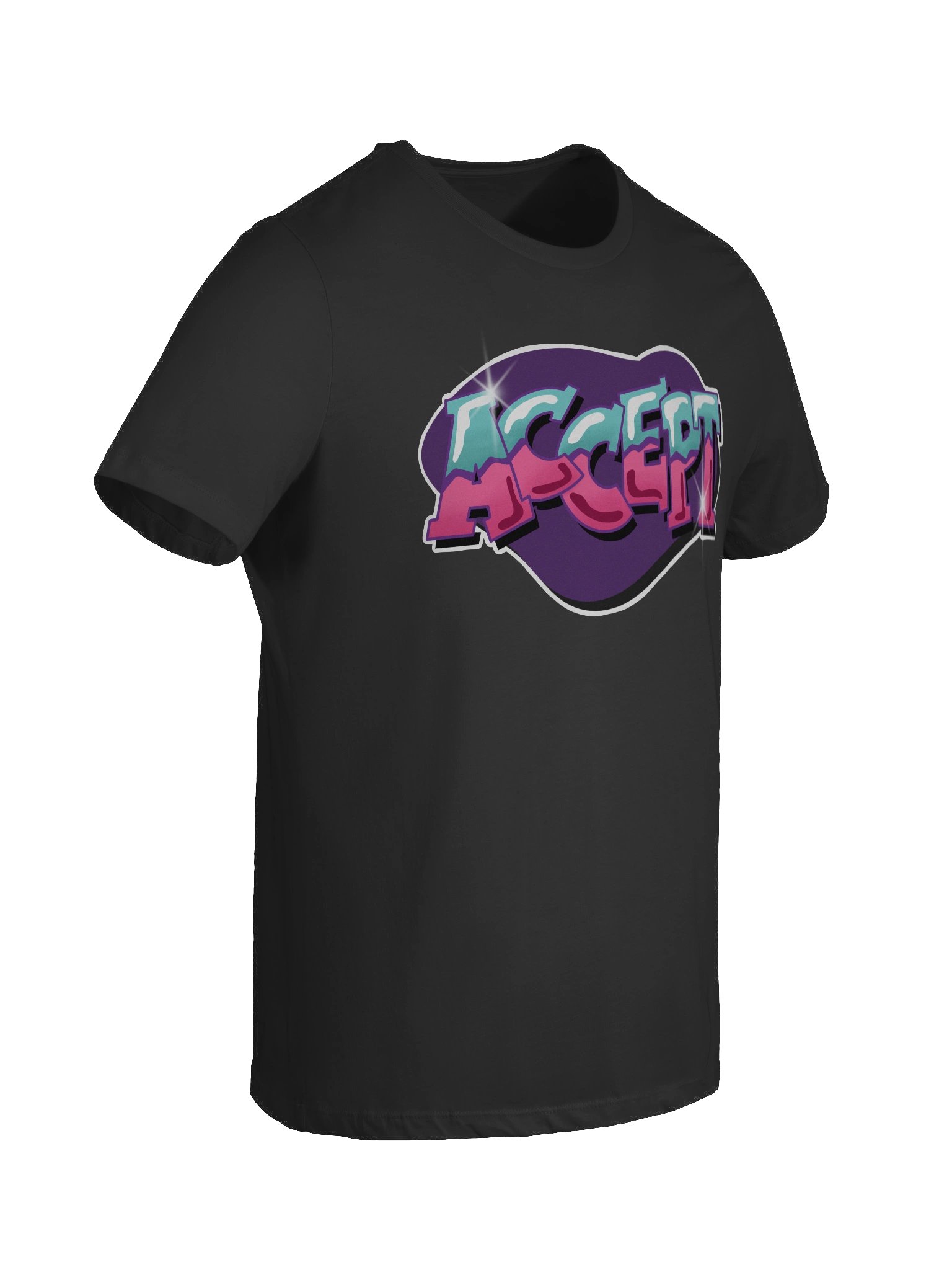 "ACCEPT" - Kawaiifiti Style - Women's Relaxed-fit T-Shirt (Dark) product image (15)