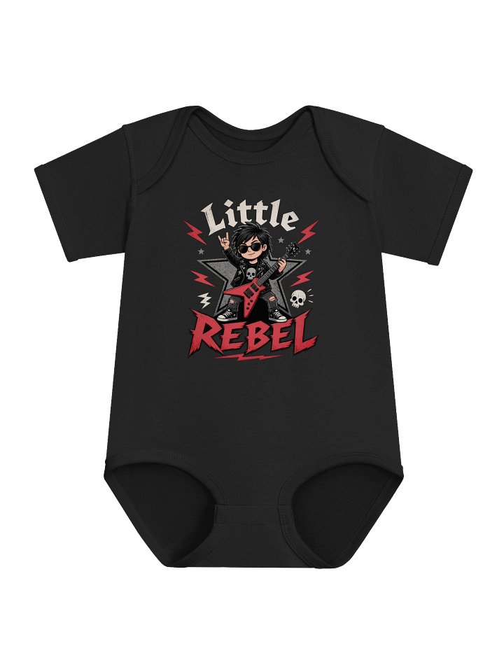 "LITTLE REBEL" Baby Jersey Bodysuit product image (1)