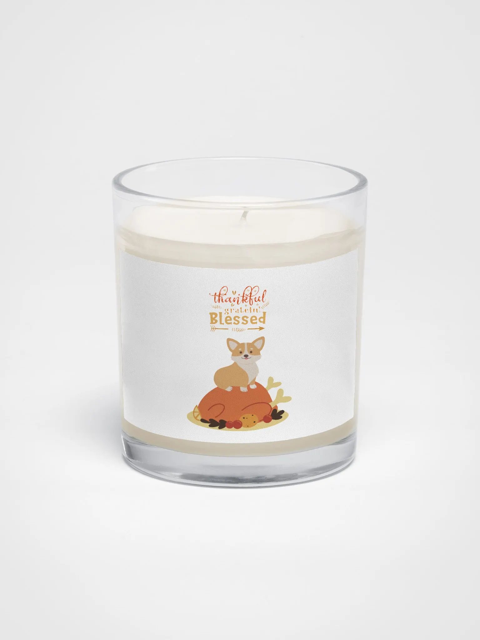 Grateful Paws Thanksgiving Corgi Soy Candle product image (1)