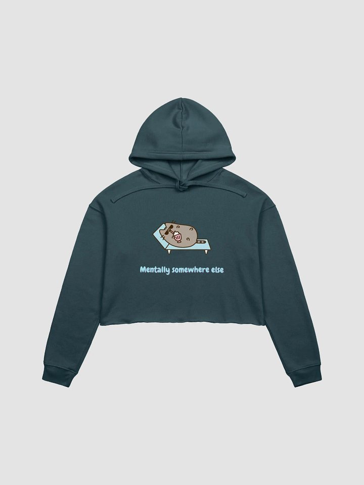Mentally Somewhere Else Cat Crop Hoodie product image (3)