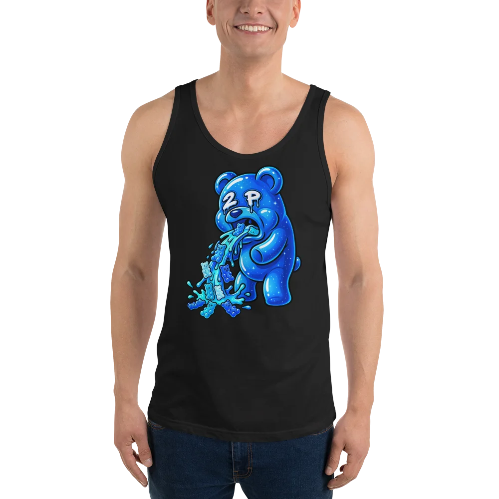 Blue 2P Bear Spill Graphic Tank product image (1)