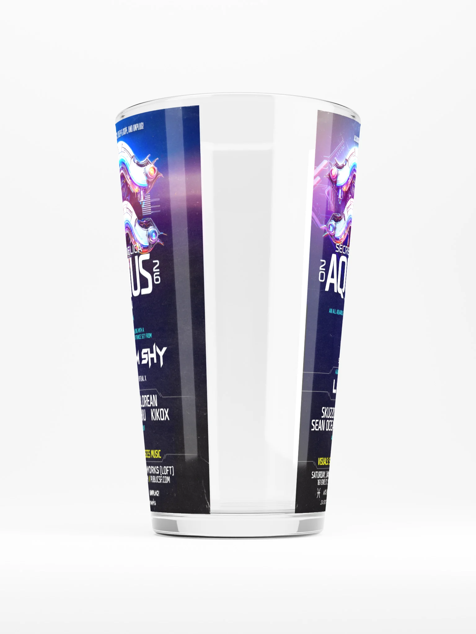 Aquarius 2026 Shaker Pint Glass product image (5)