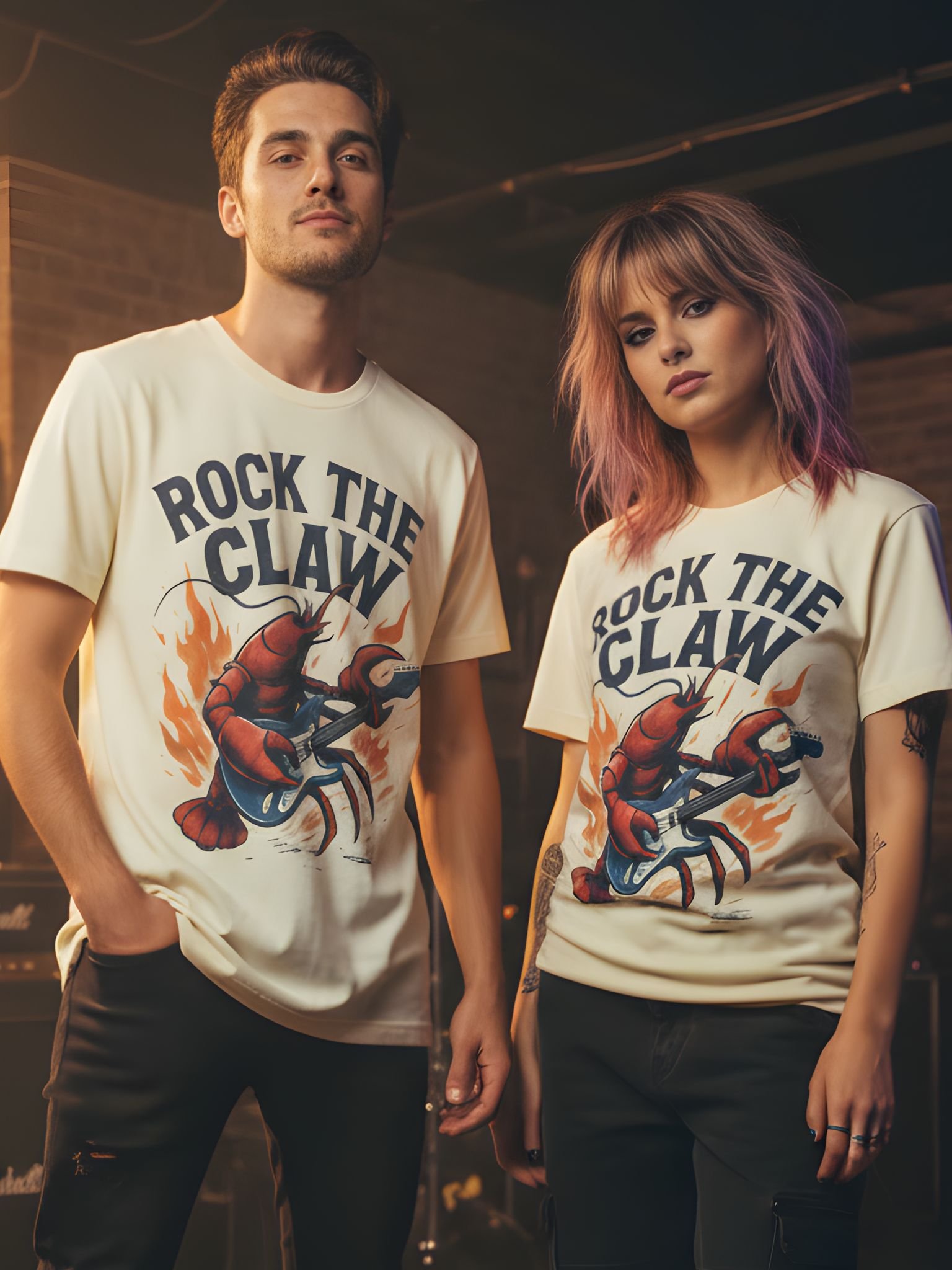 The Rockstar Lobster T-Shirt | Funny Lobster Guitar Graphic Tee product image (1)