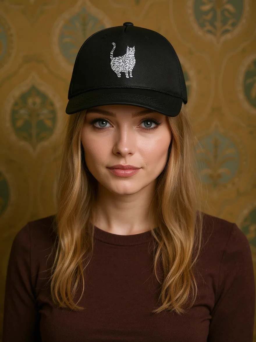 Leafy Feline Foam Trucker Hat product image (2)