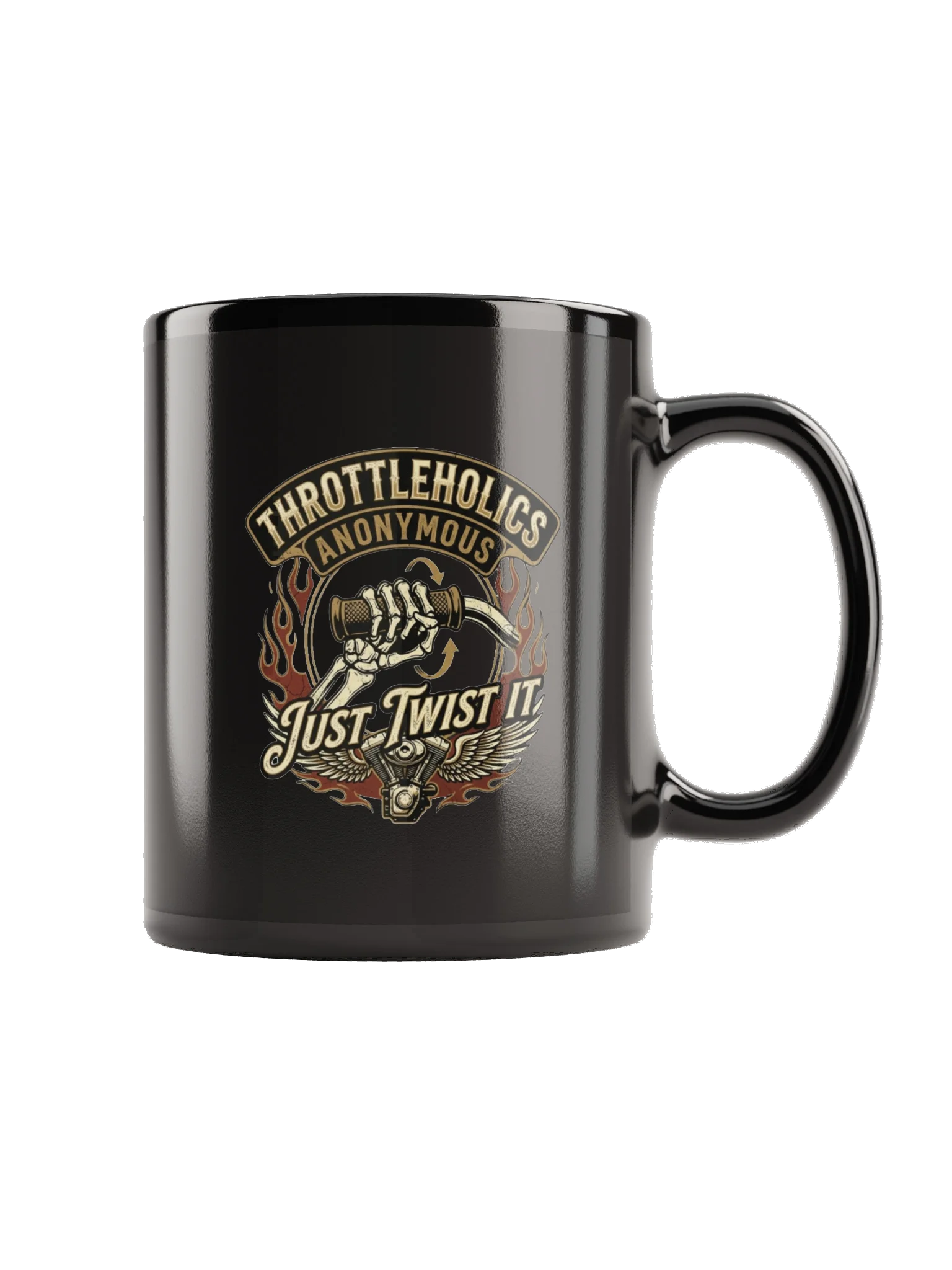Throttleholics Anonymous Black Glossy Mug product image (6)