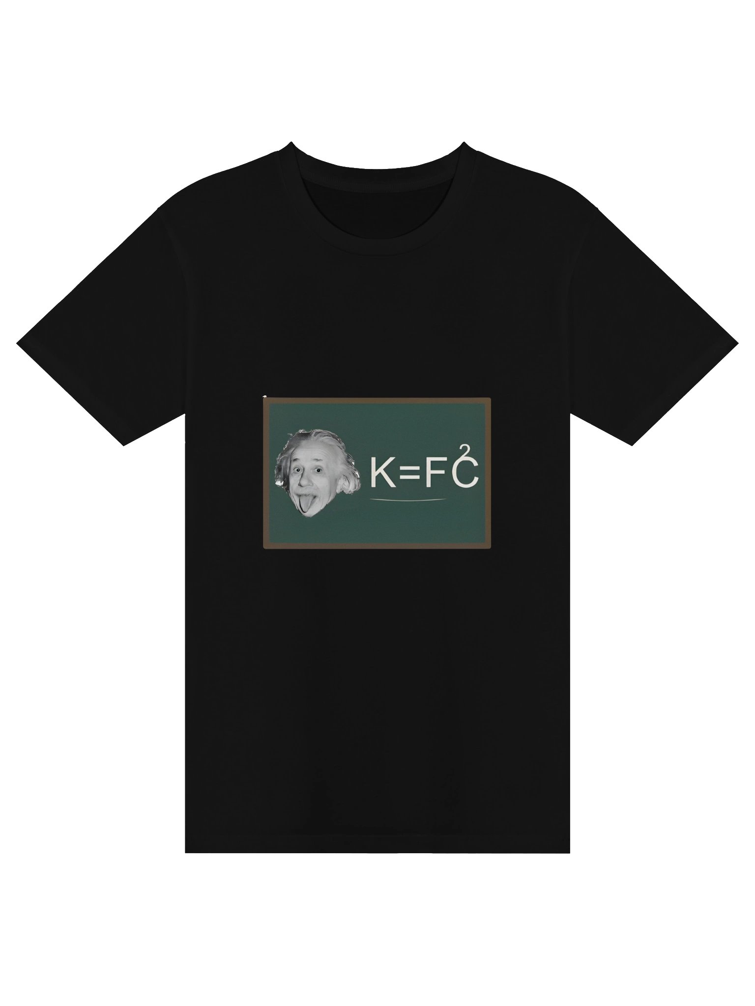 Funny Physics Professor Chalkboard T-Shirt – "K=FC²" Science Humor Tee product image (2)