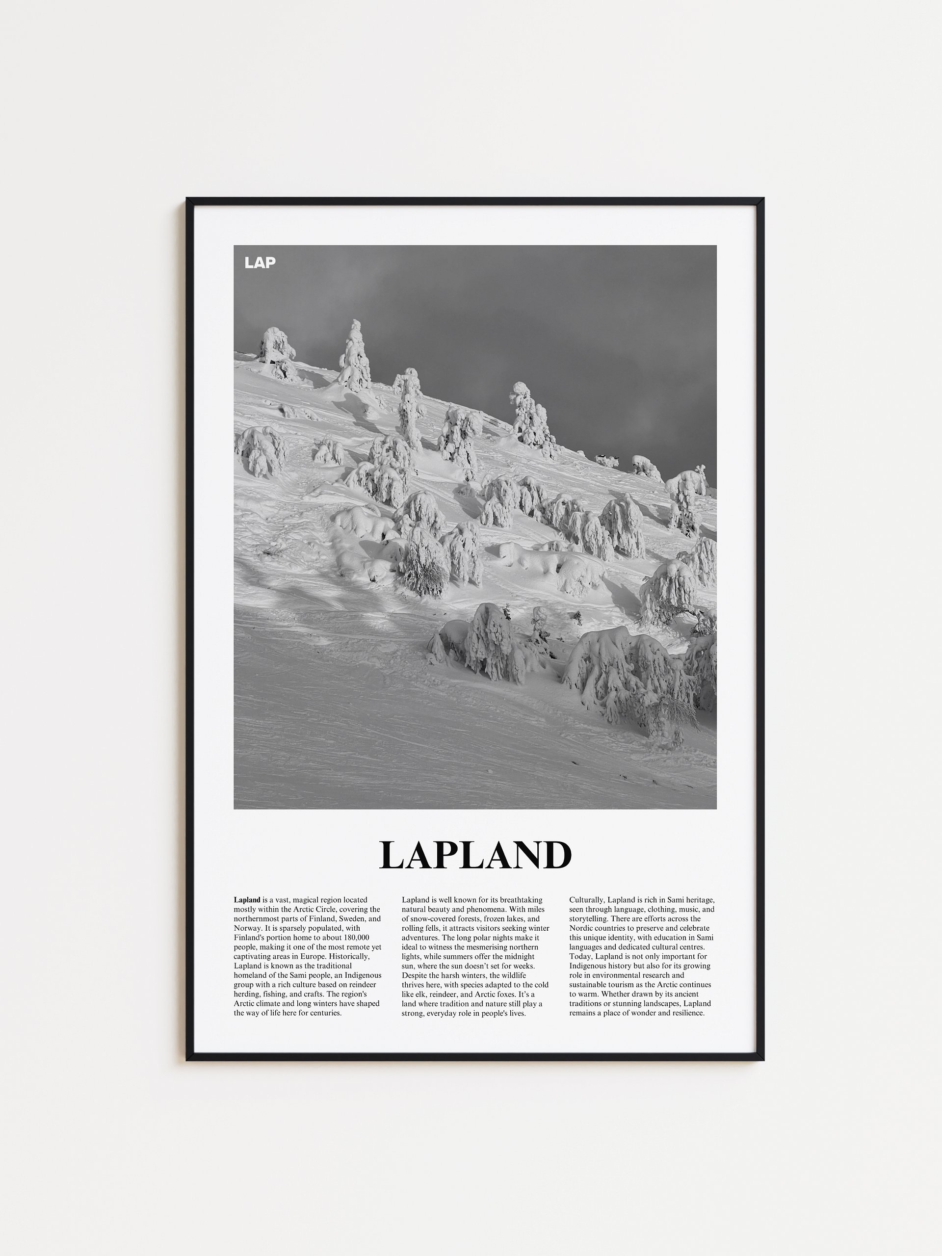 Lapland 02 Newspaper Poster | Framed product image (1)