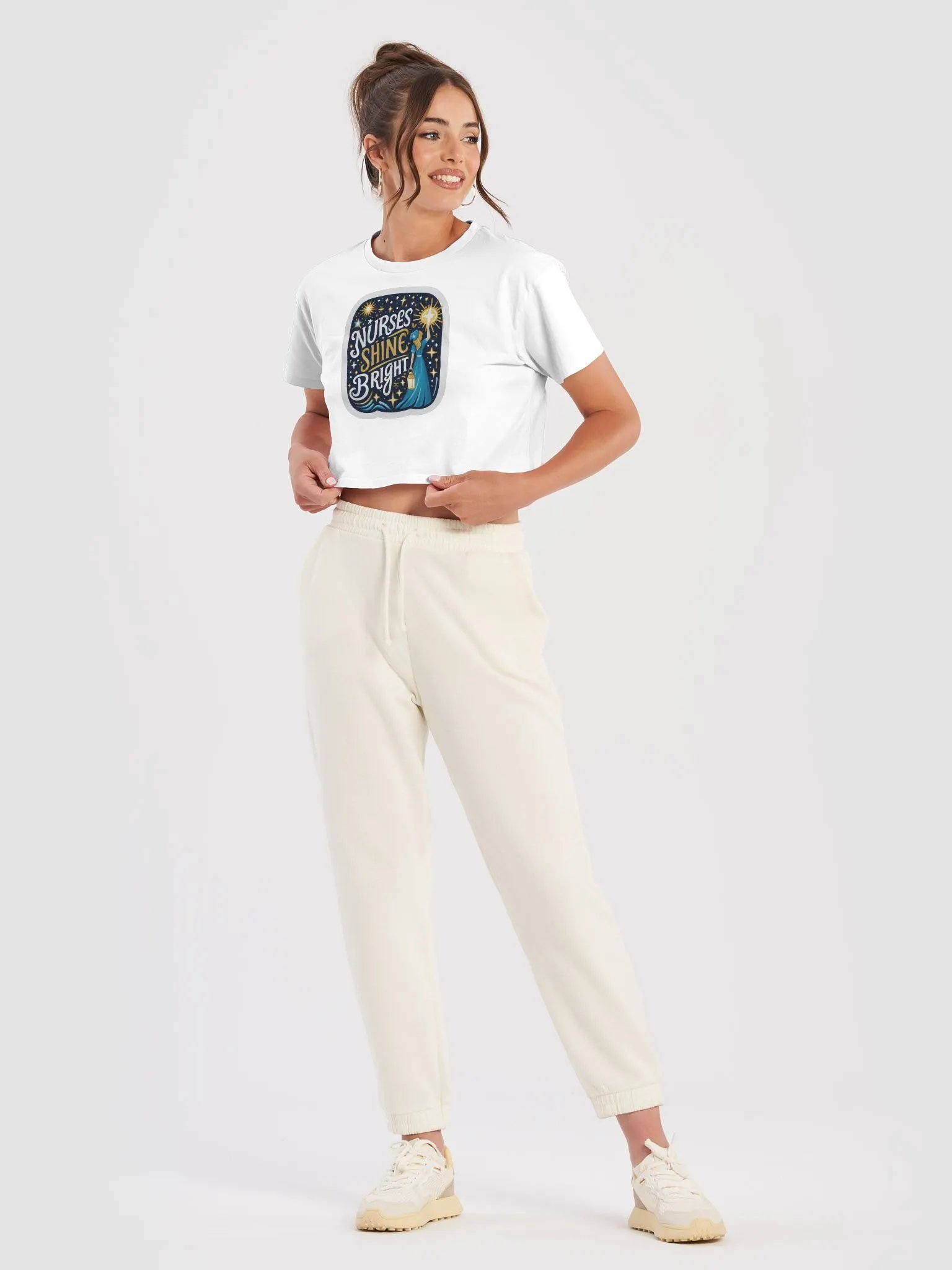 Glowing Nurse Lantern Women's Crop Top product image (34)