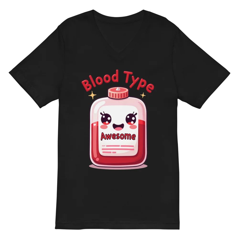 Awesome Blood Type Cartoon T-Shirt product image (3)