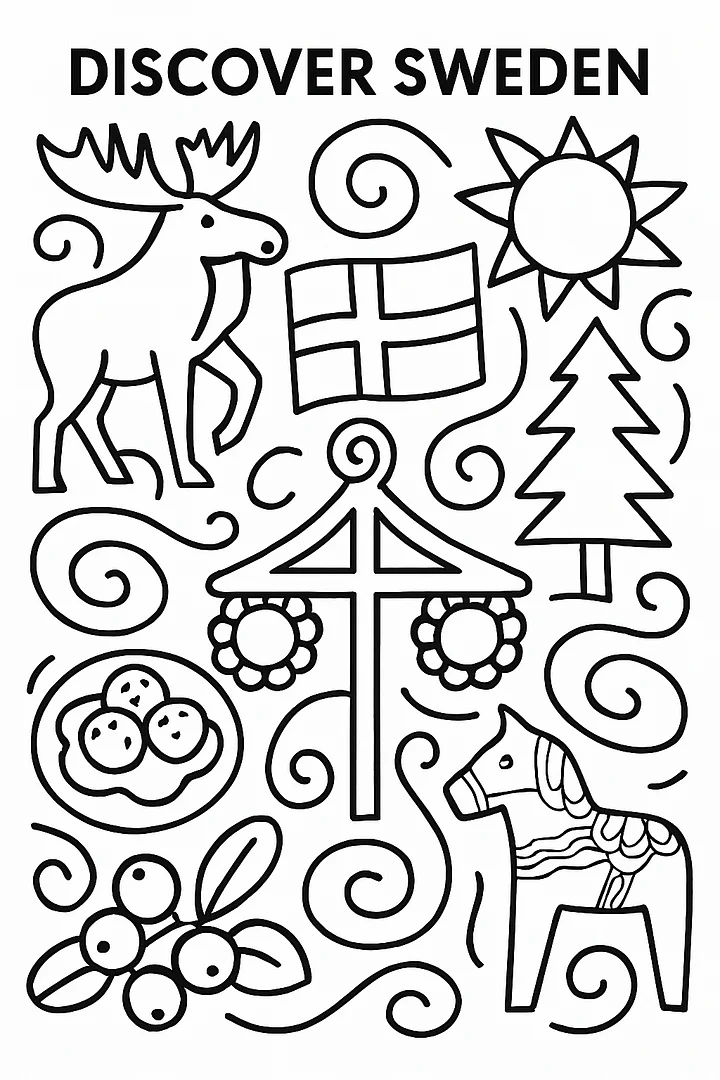 Free “Discover Sweden” Poster 1 – European Wall Art Printable (A4 & US Letter PDF) product image (2)