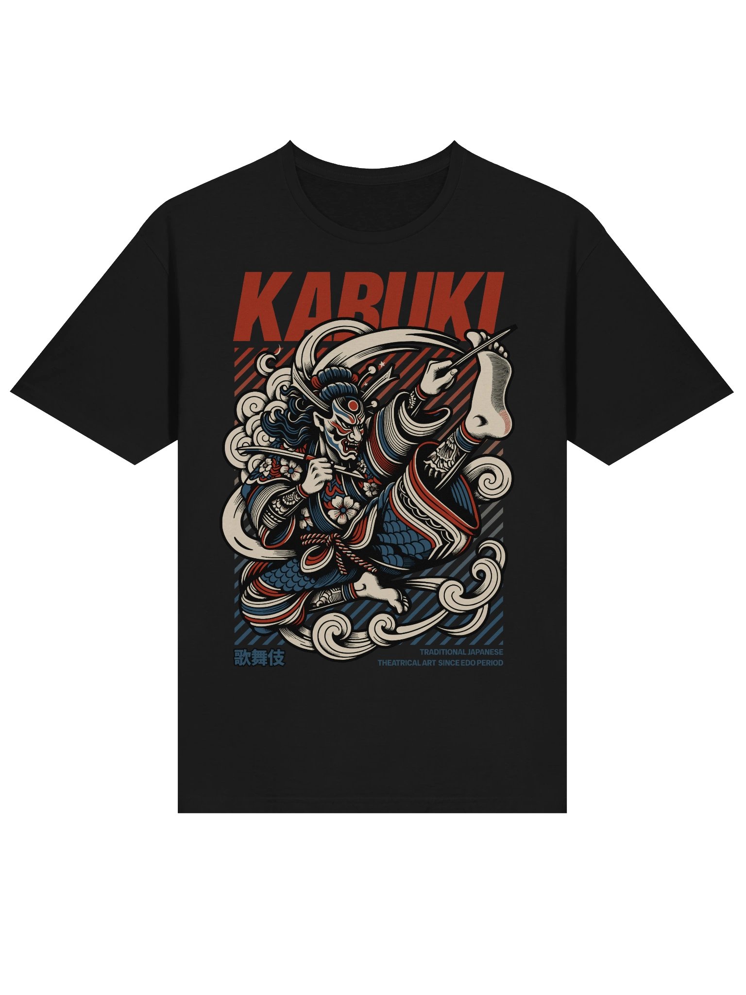 Kabuki Theatrical Samurai T-Shirt - Gildan Softstyle product image (2)
