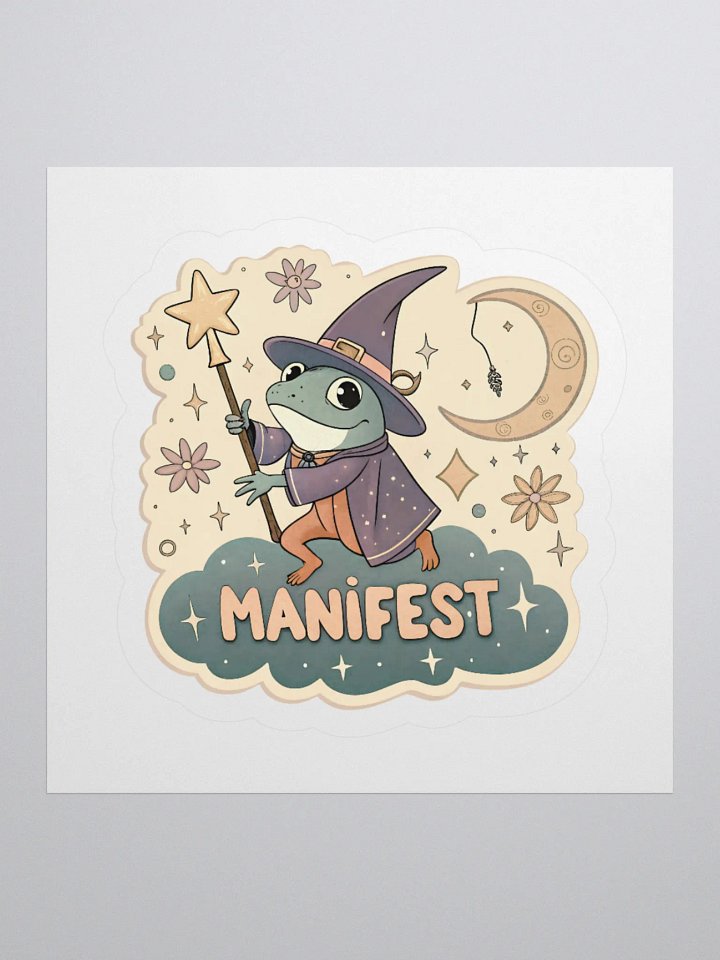 Whimsical Wizard Frog Kiss Cut Stickers product image (3)