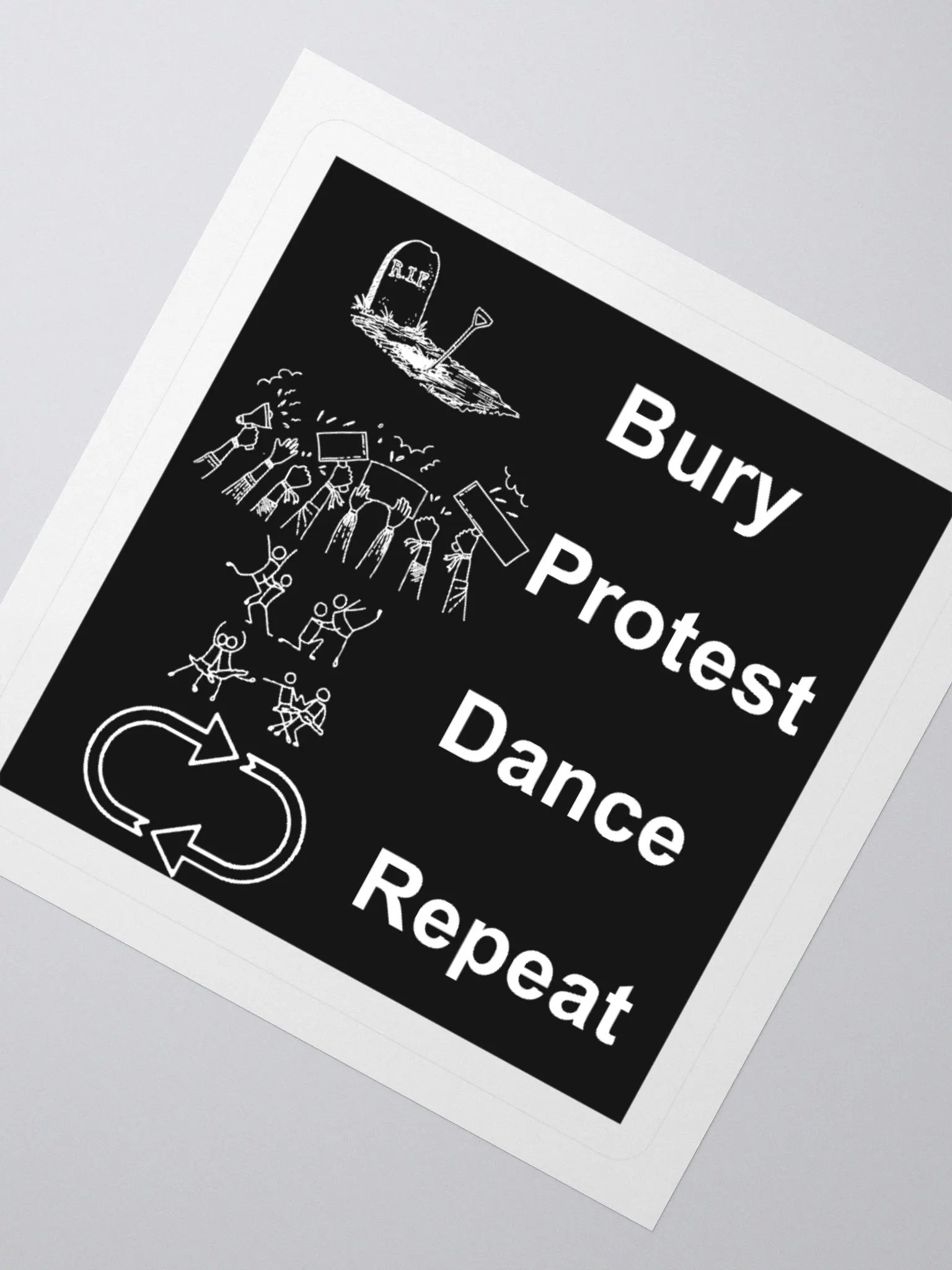BDPR Sticker (White) product image (2)
