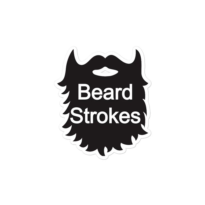 Black Beard Strokes Magnet product image (1)