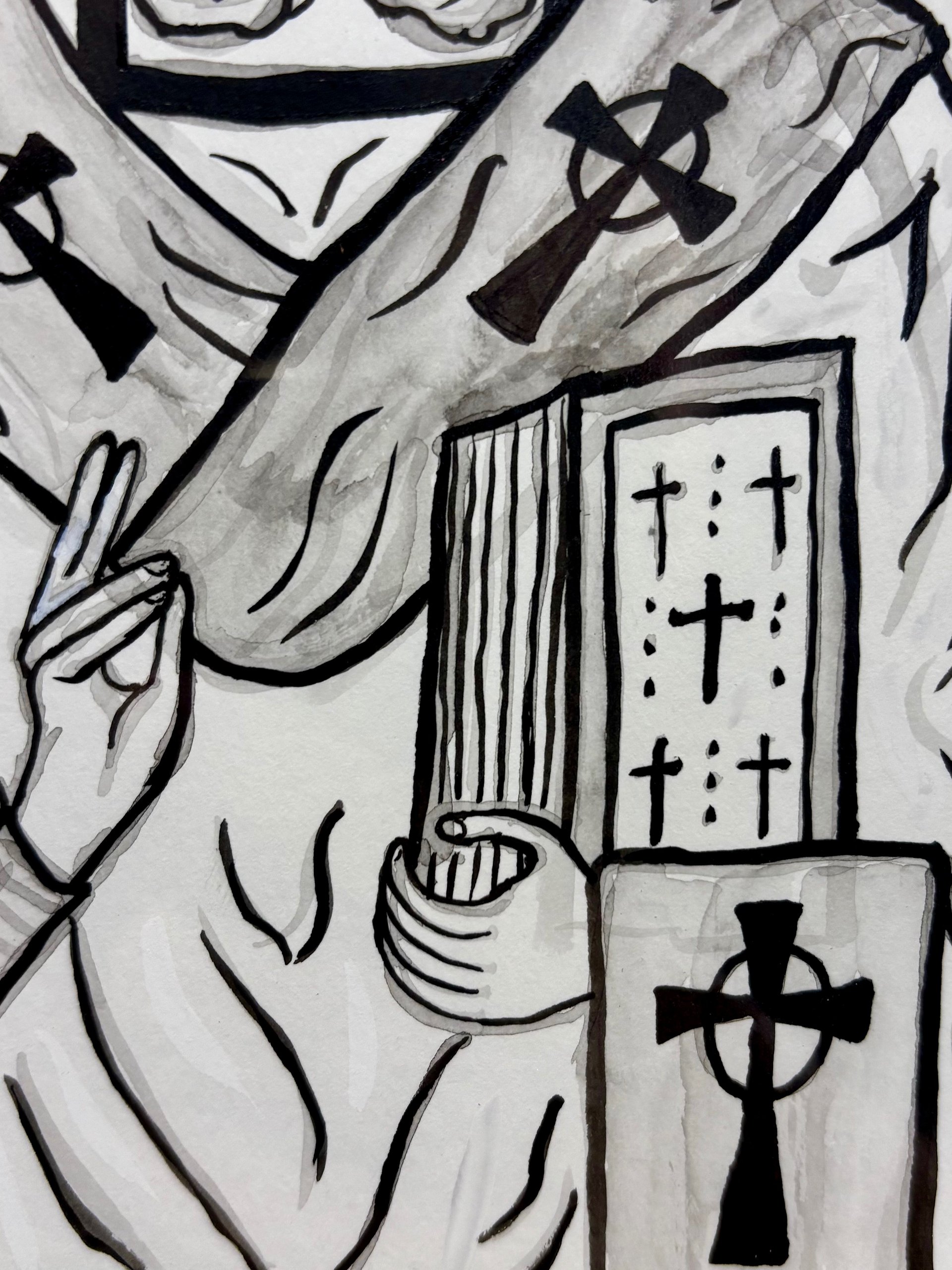 St. Patrick Framed Ink Drawing product image (5)