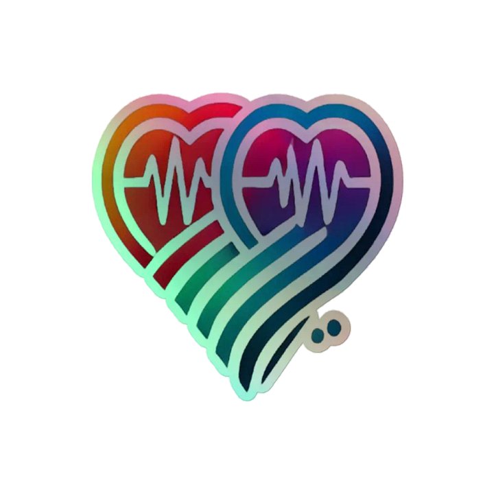 Heartbeat Harmony Holographic Sticker Set product image (2)