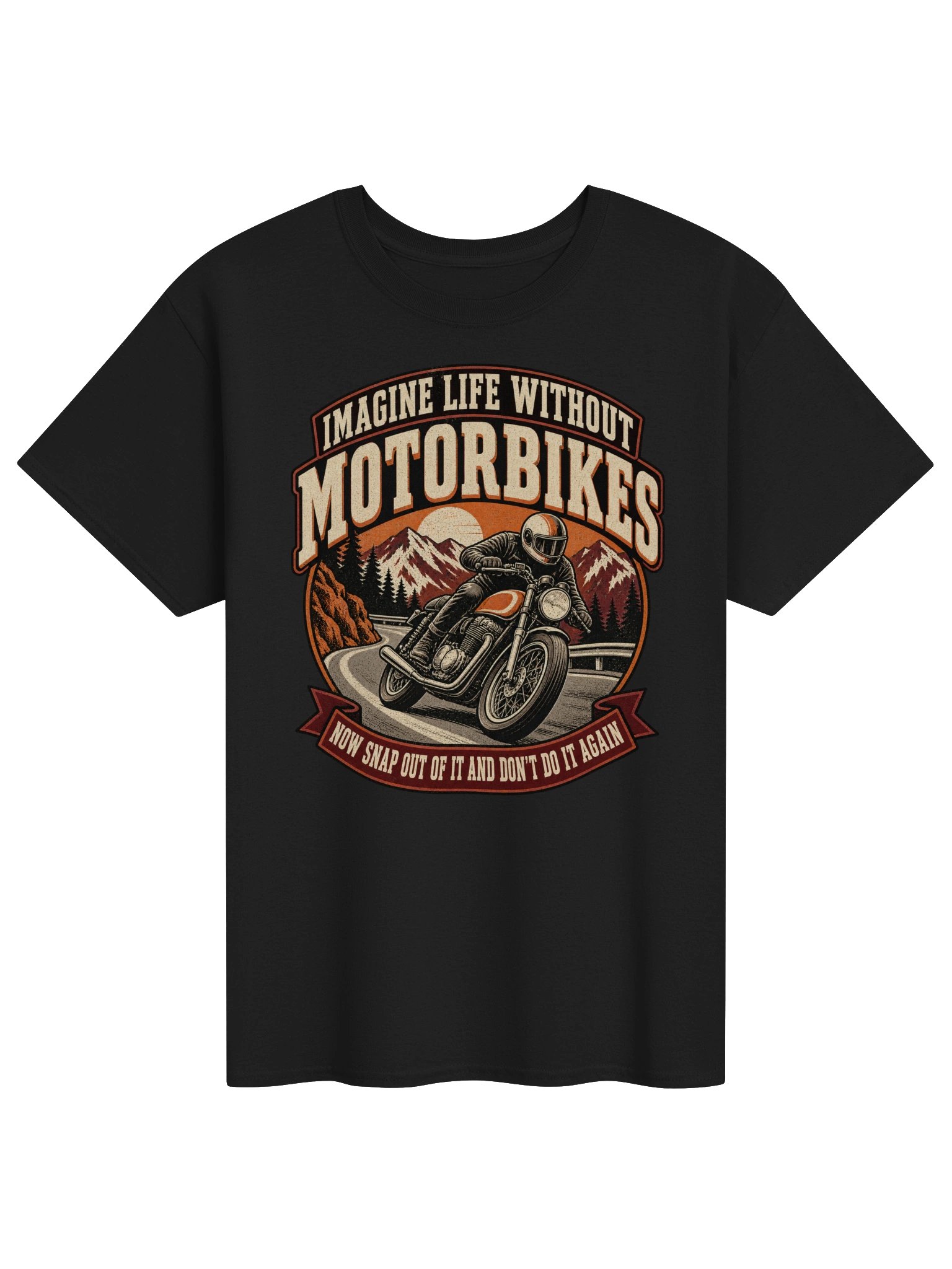 Imagine Life Without Motorbikes – Vintage Café Racer T-Shirt product image (1)