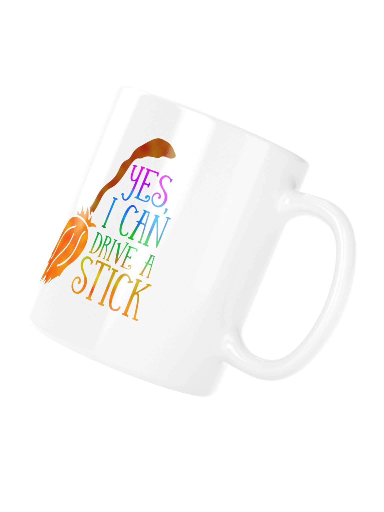 Yes, I Can Drive a Stick White Mug product image (4)
