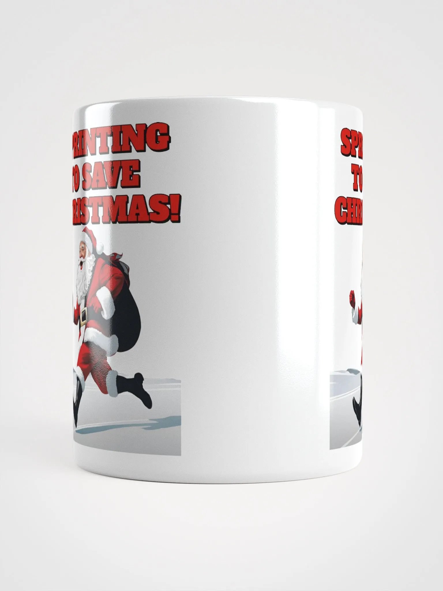 Sprinting To Save Christmas - Santa Claus White Mug product image (14)