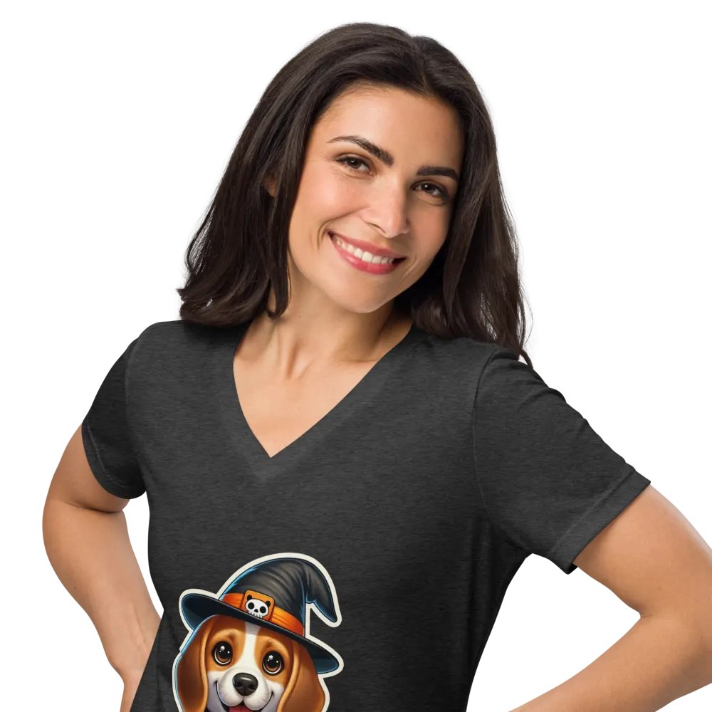 Halloween Treats Beagle - V-neck T-shirt product image (37)