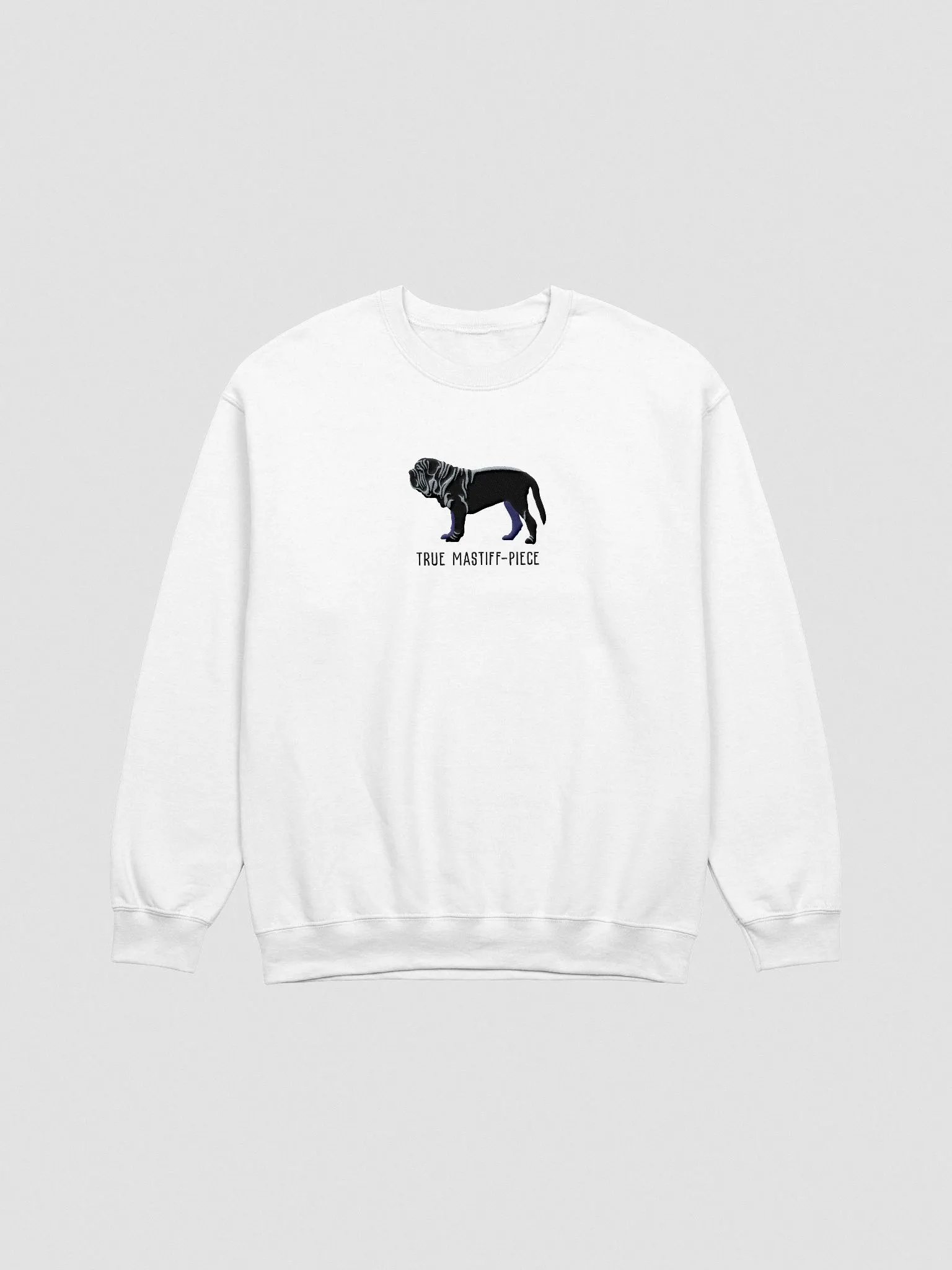 True Mastiff-Piece Sweatshirt (Embroidered) of a Neapolitan Mastiff(Black) product image (4)