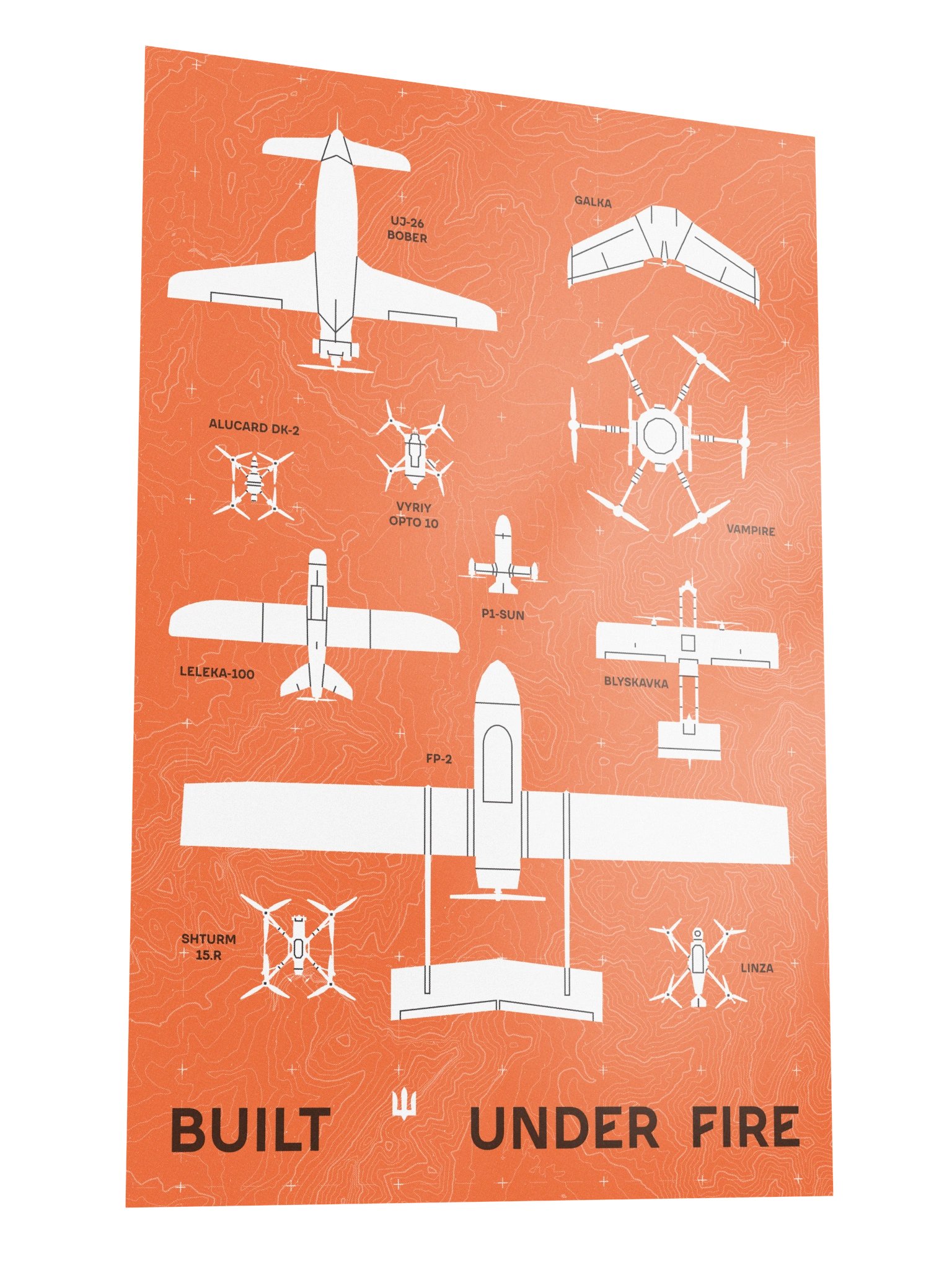 Dzyga's Paw Built Under Fire Poster (24"x36" | Orange) product image (3)