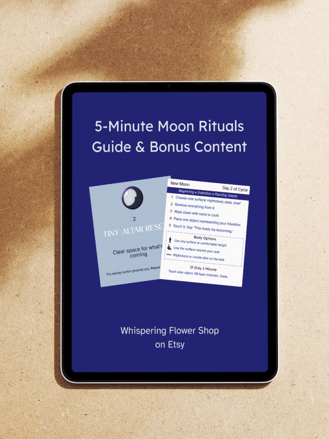 Moon Ritual Cards Printable | 30 Quick Practices for Every Body | ADHD Witch | Neurodivergent Friendly product image (3)