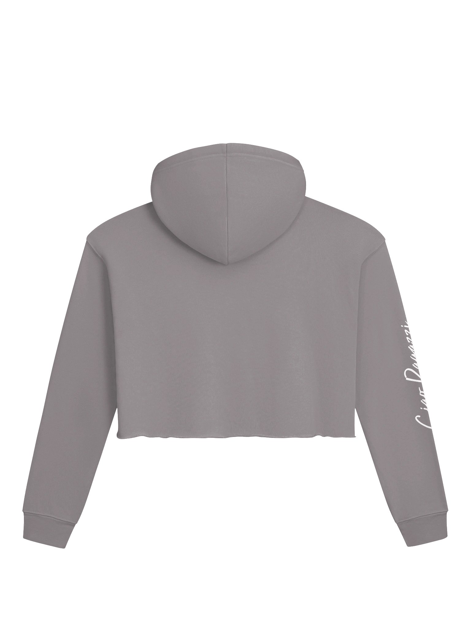 „Ciao Ragazzi“ Signature Crop Hoodie – Grey Edition product image (2)