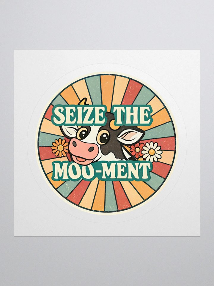 Seize the Moo-ment Cow Kiss Cut Stickers product image (2)