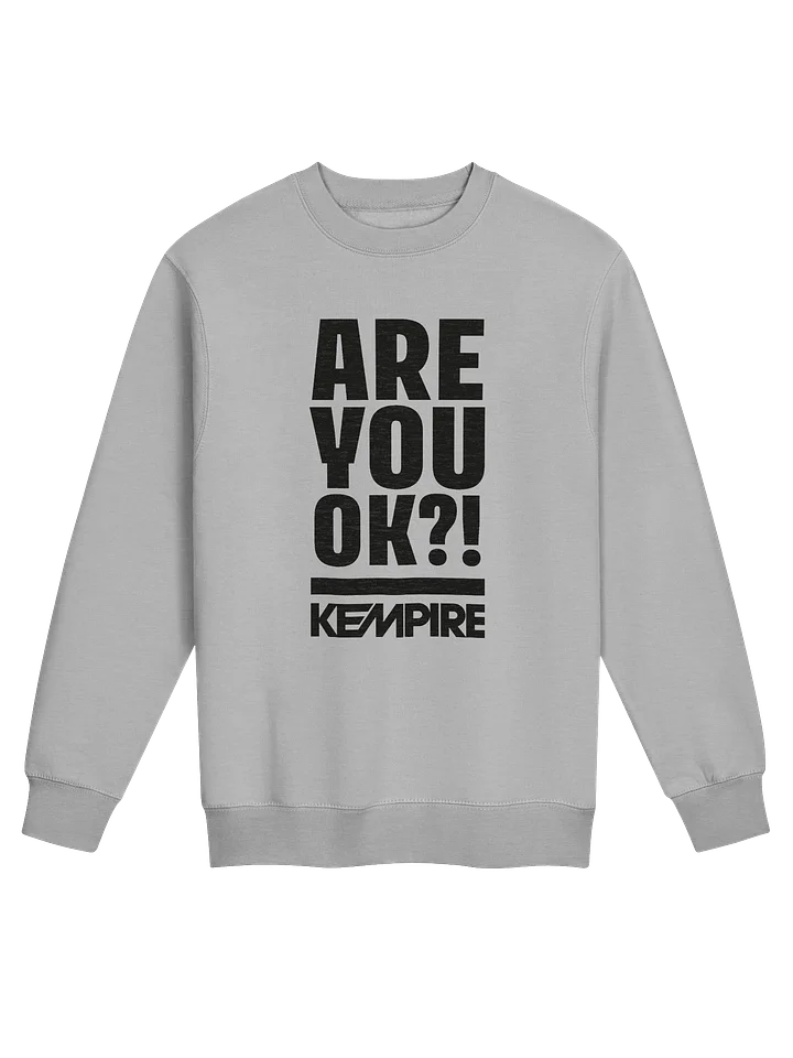 Are You Ok?! Crewneck Sweatshirt (Black) product image (2)