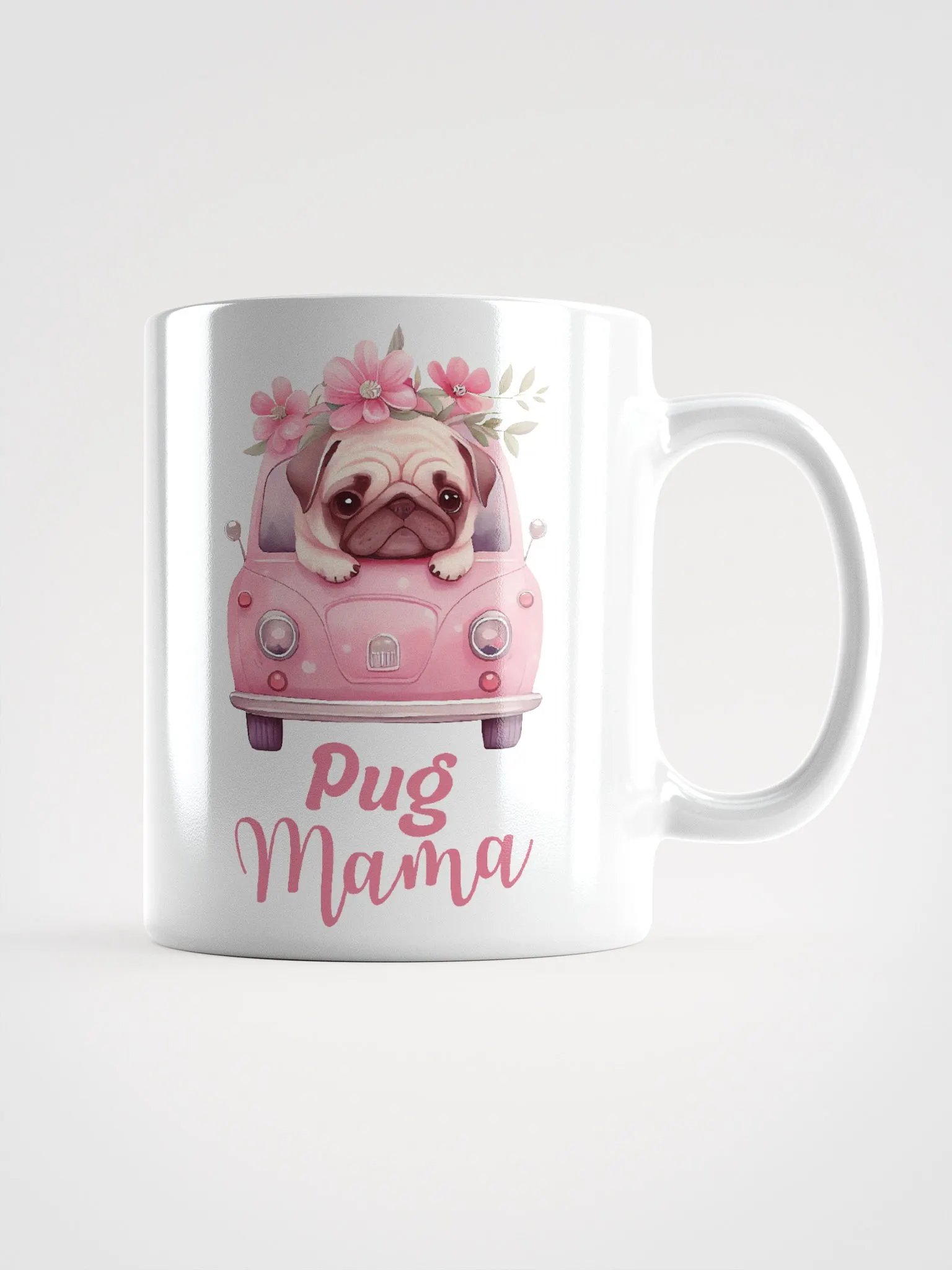 Pug Mama White Glossy Mug product image (2)
