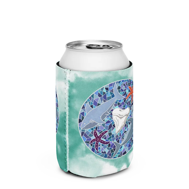 Ocean Shark Mosaic Can Cooler product image (2)