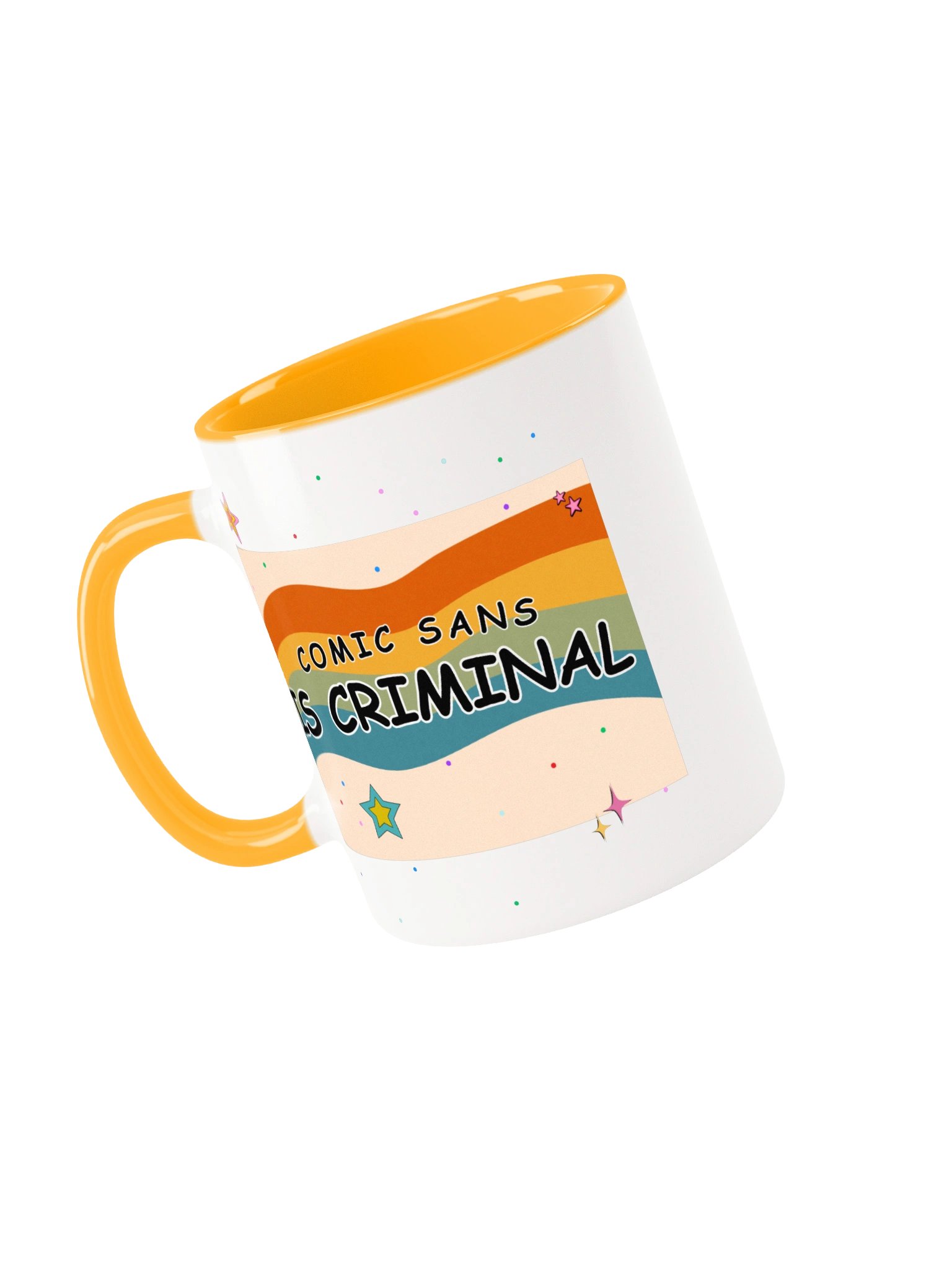 Comic Sans Is Criminal Rainbow Mug product image (6)