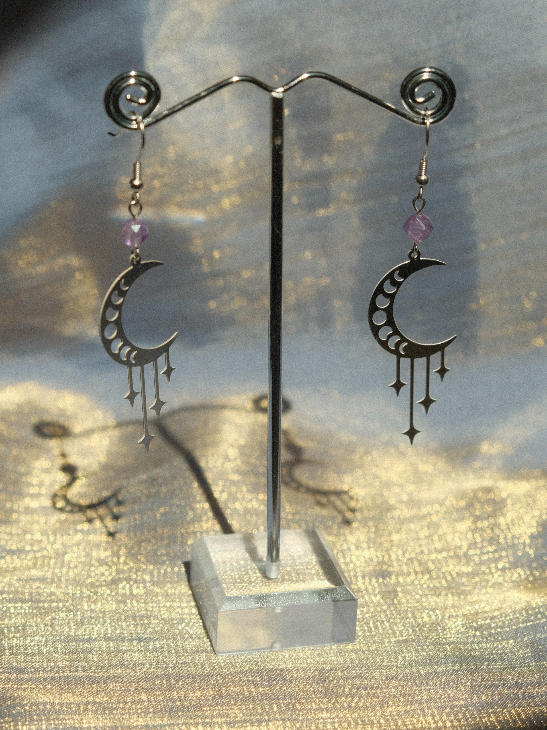Amethyst Lunar Drip Earrings product image (8)