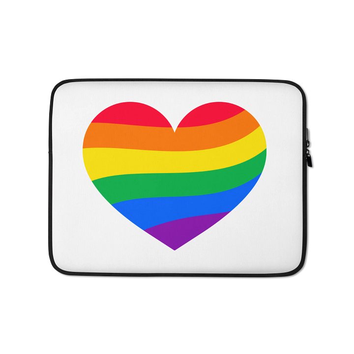 Rainbow Heart Laptop Sleeve product image (1)