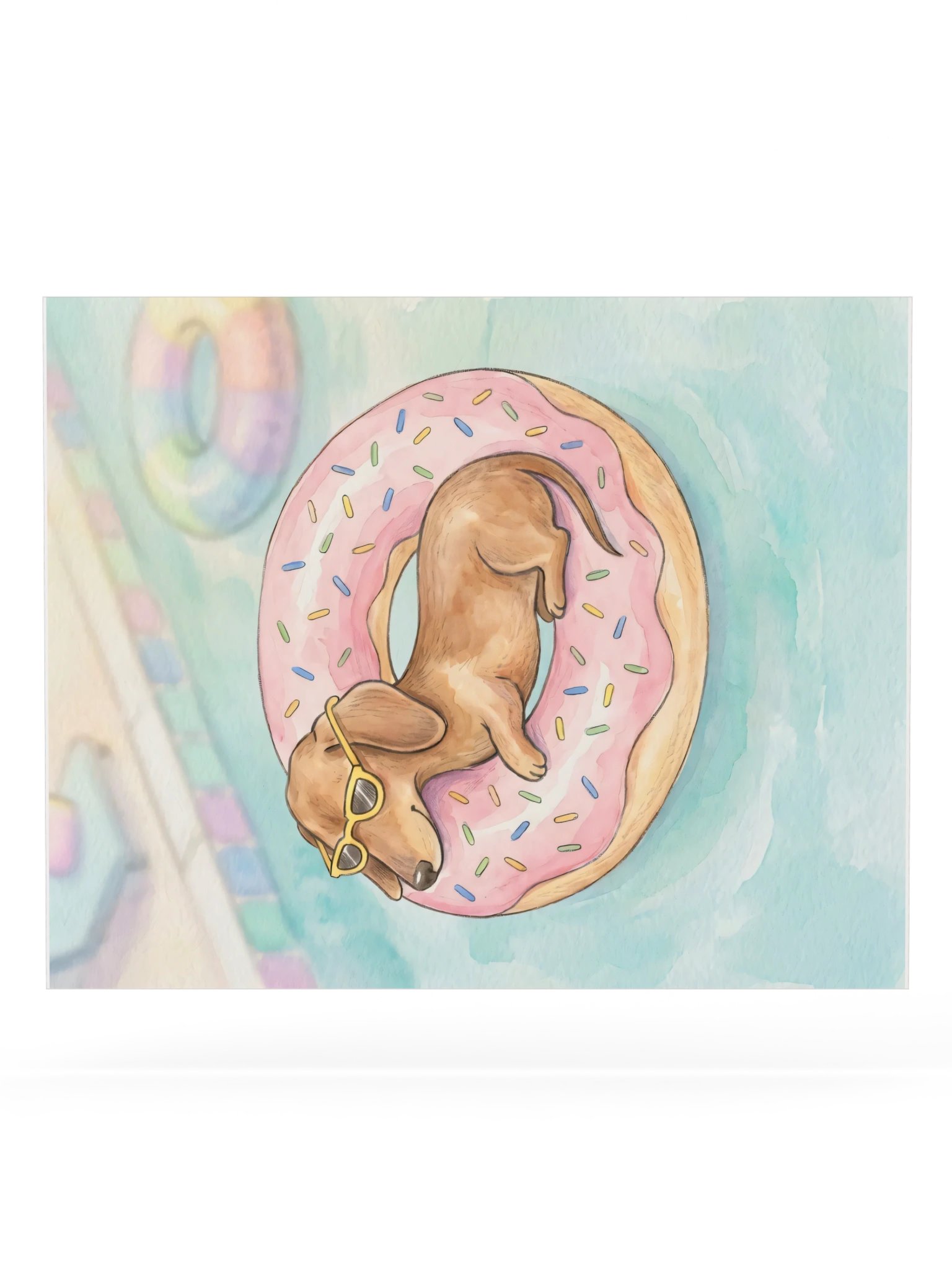 Donut Float Doxie Poster product image (20)