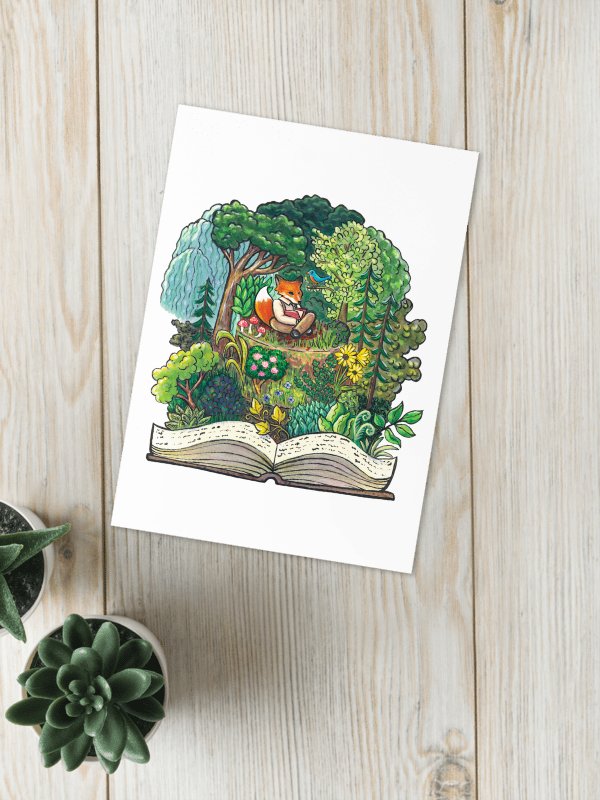 Fantasy Forest Fox Cake - Card w/ white background product image (5)