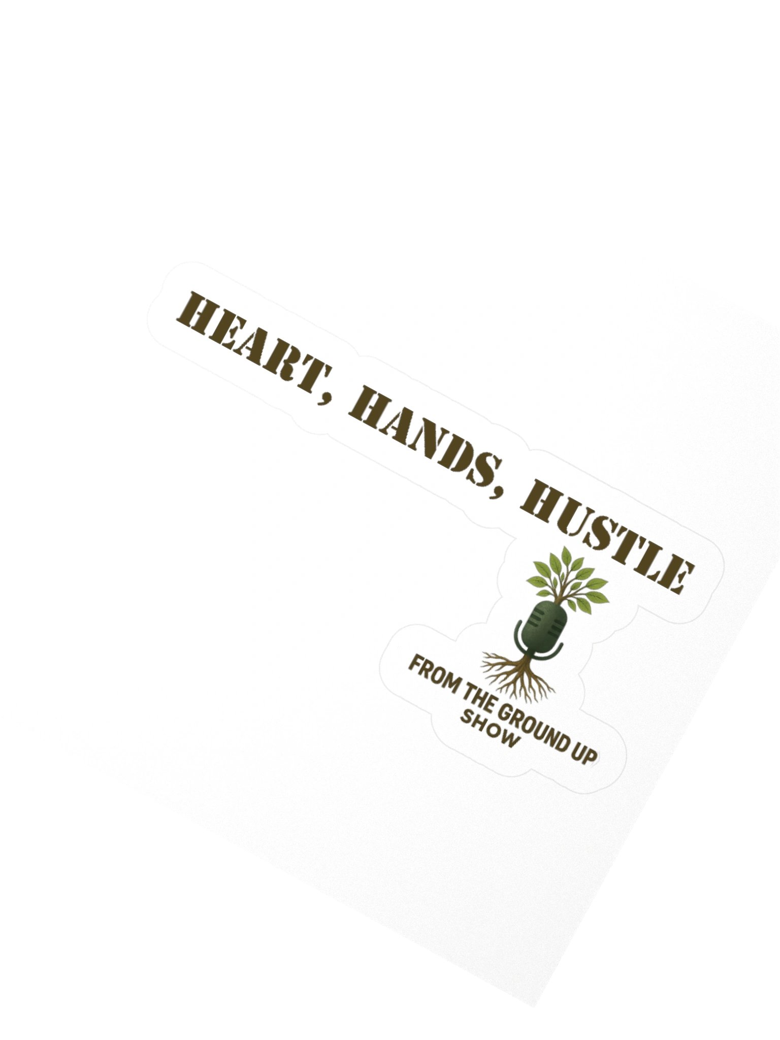 Heart Hands Hustle logo Kiss Cut Stickers product image (6)