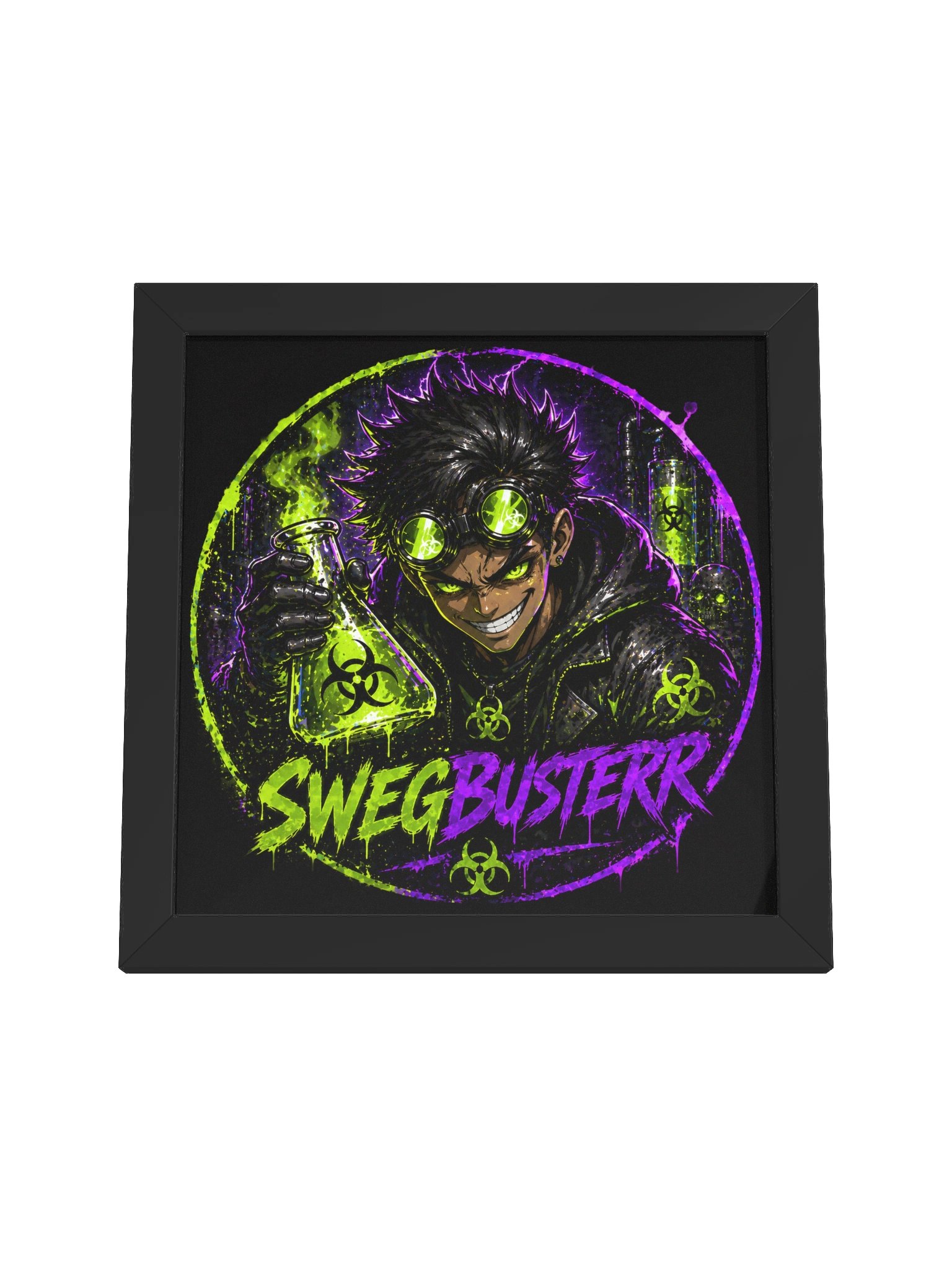 SWEGBUSTERR Neon Biohazard Framed Poster product image (55)