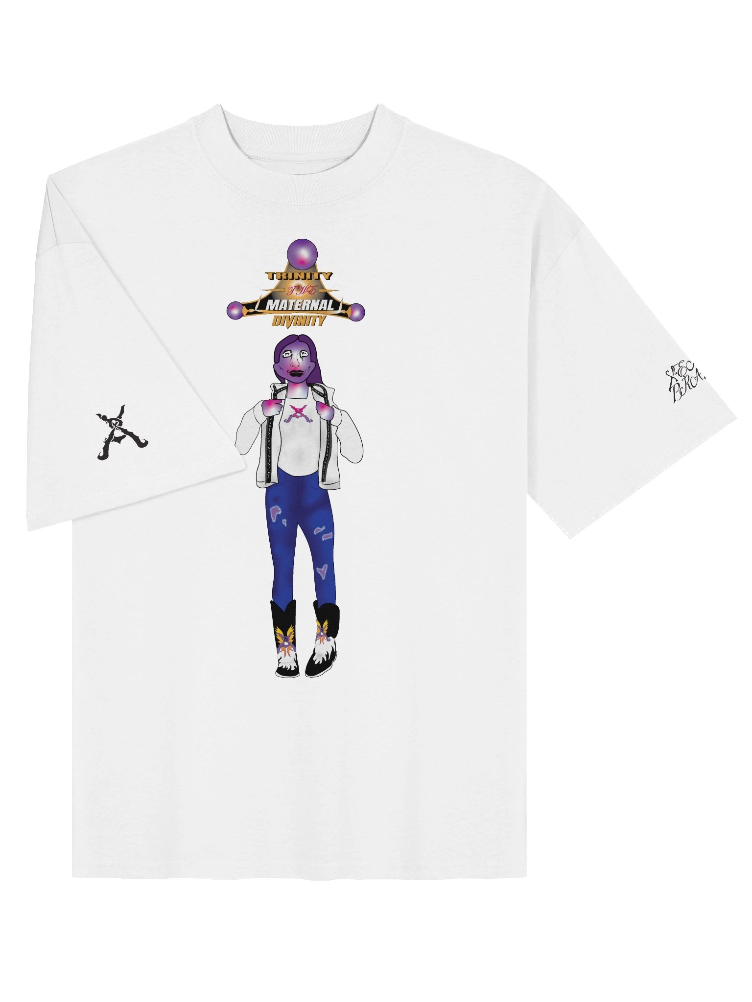 Trinity the Maternal Divinity Xenon Braun Tee White product image (3)