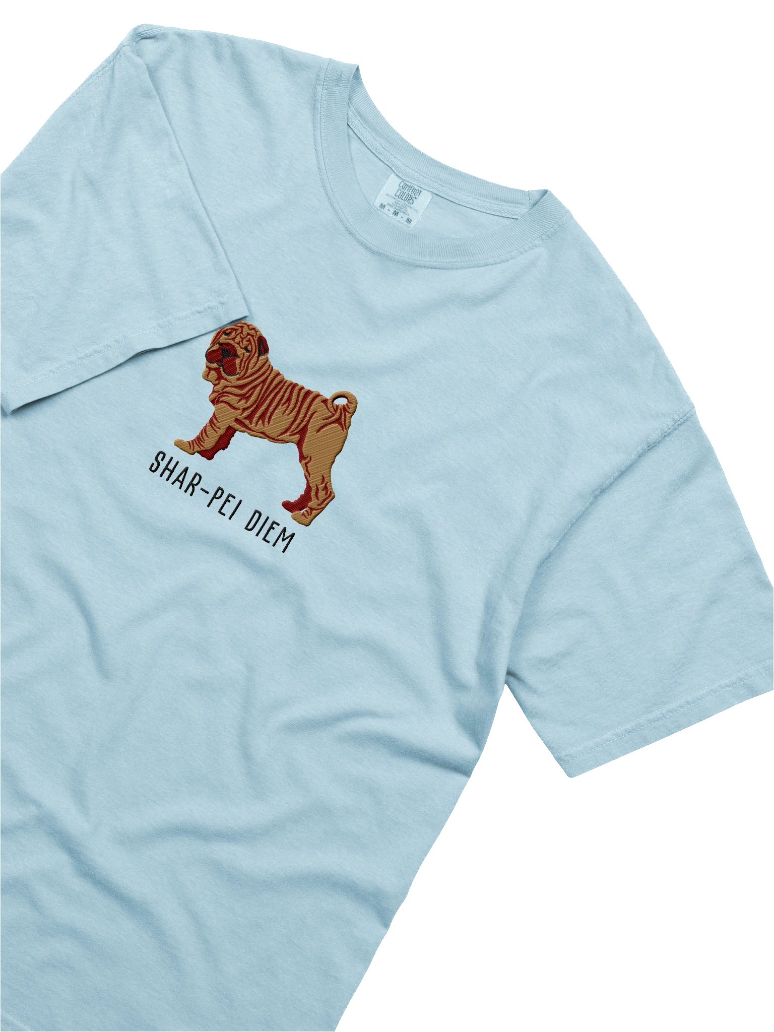 Shar-Pei Diem T-Shirt(Embroidered) of a Chinese Shar-Pei(Tan) product image (8)