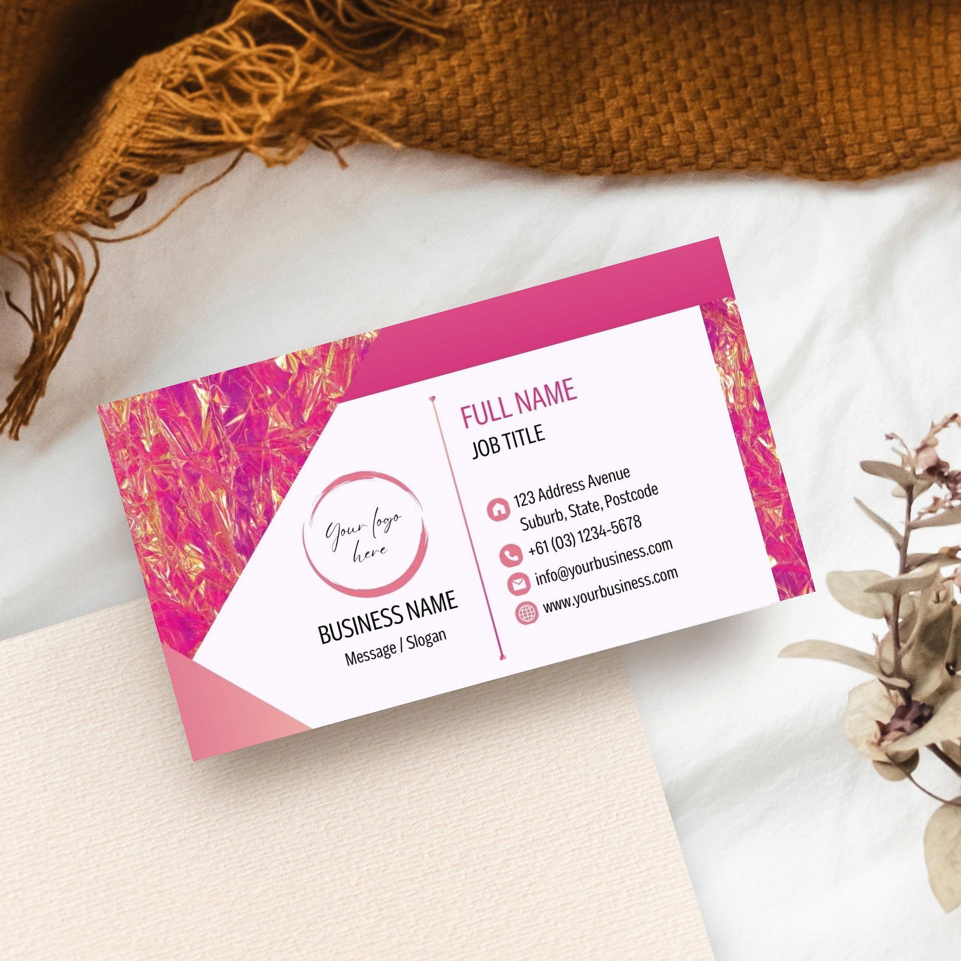 Pink Marigold - Business Card Template product image (3)