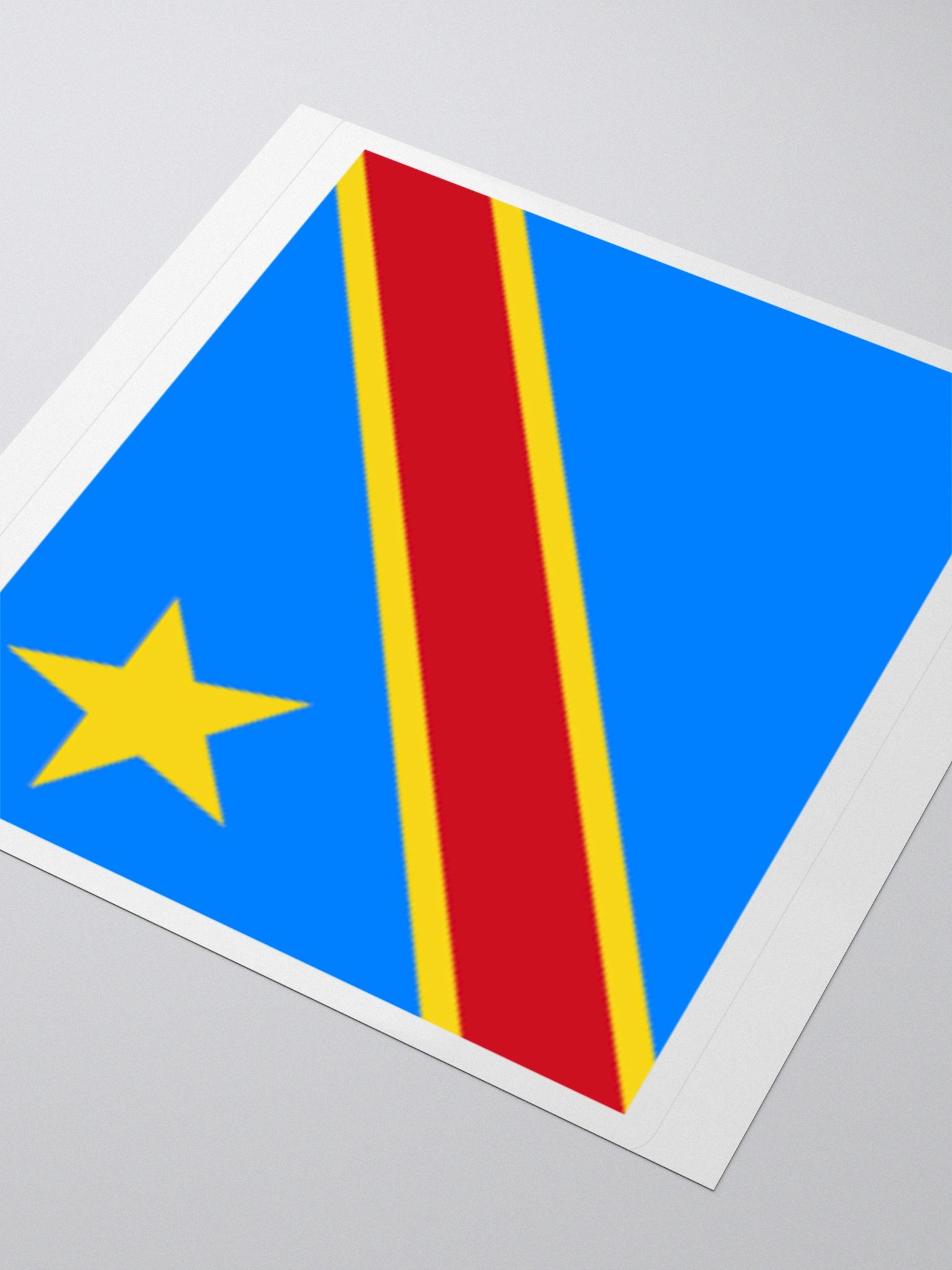 Democratic Republic of Congo Flag Sticker | Star Design | Durable Vinyl | 3 Sizes product image (8)