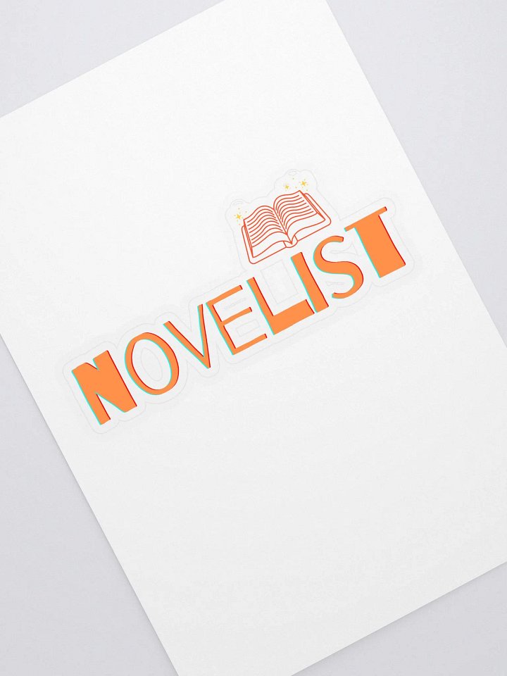 Novelist Sticker in Orange Text product image (1)