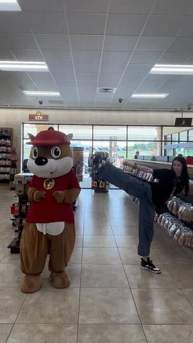 I think I scared him! 😭🥋 @bucees 

#tkd #blackbelt #bucees #martialarts #sidekick