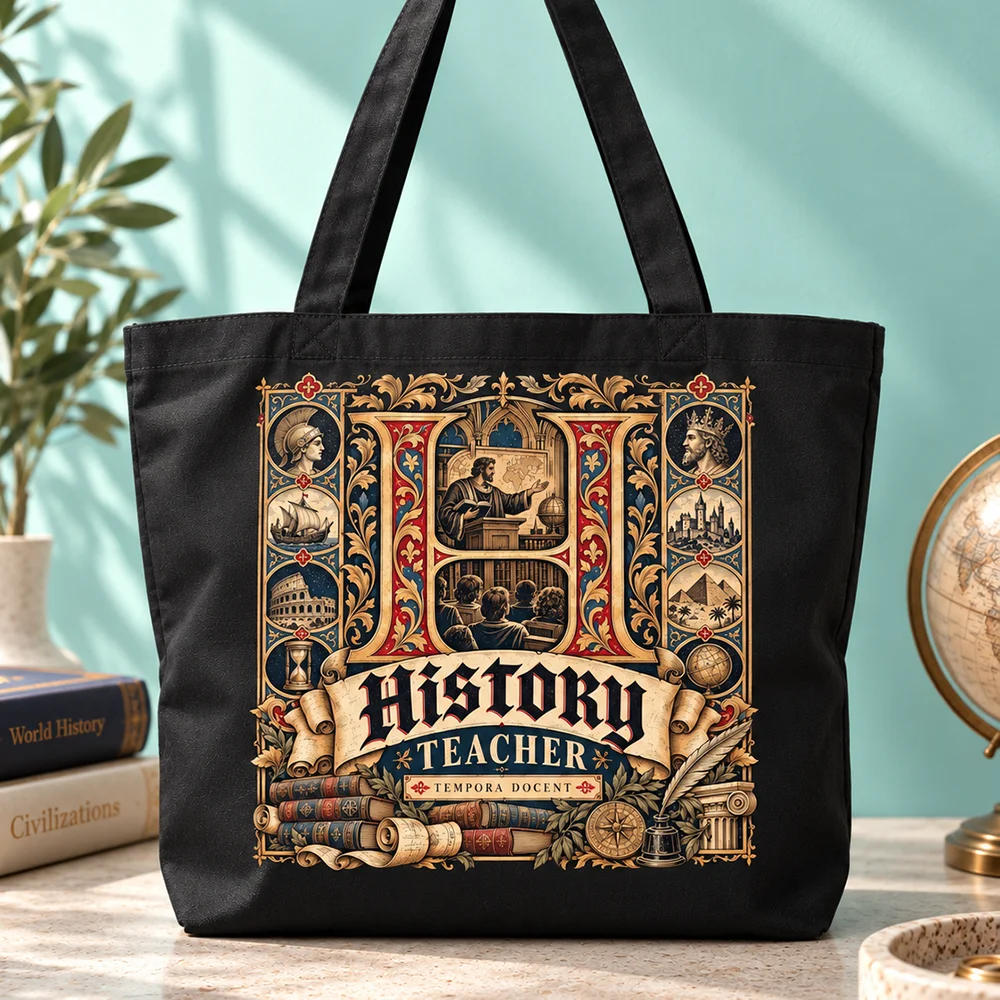 History Teacher Two-Sided Tote Bag
