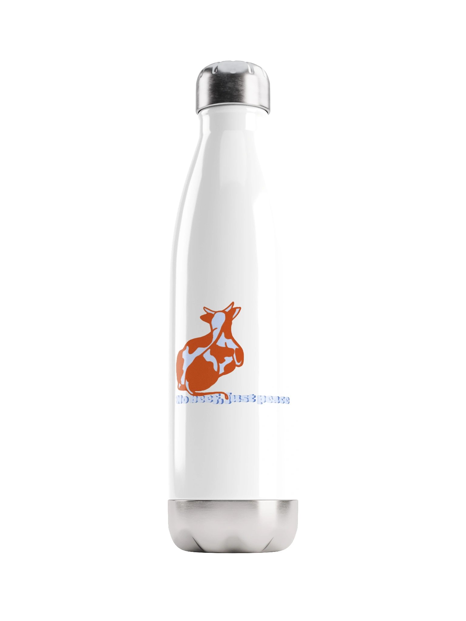 No beef, just peace - Stainless Steel Watter Bottle product image (1)